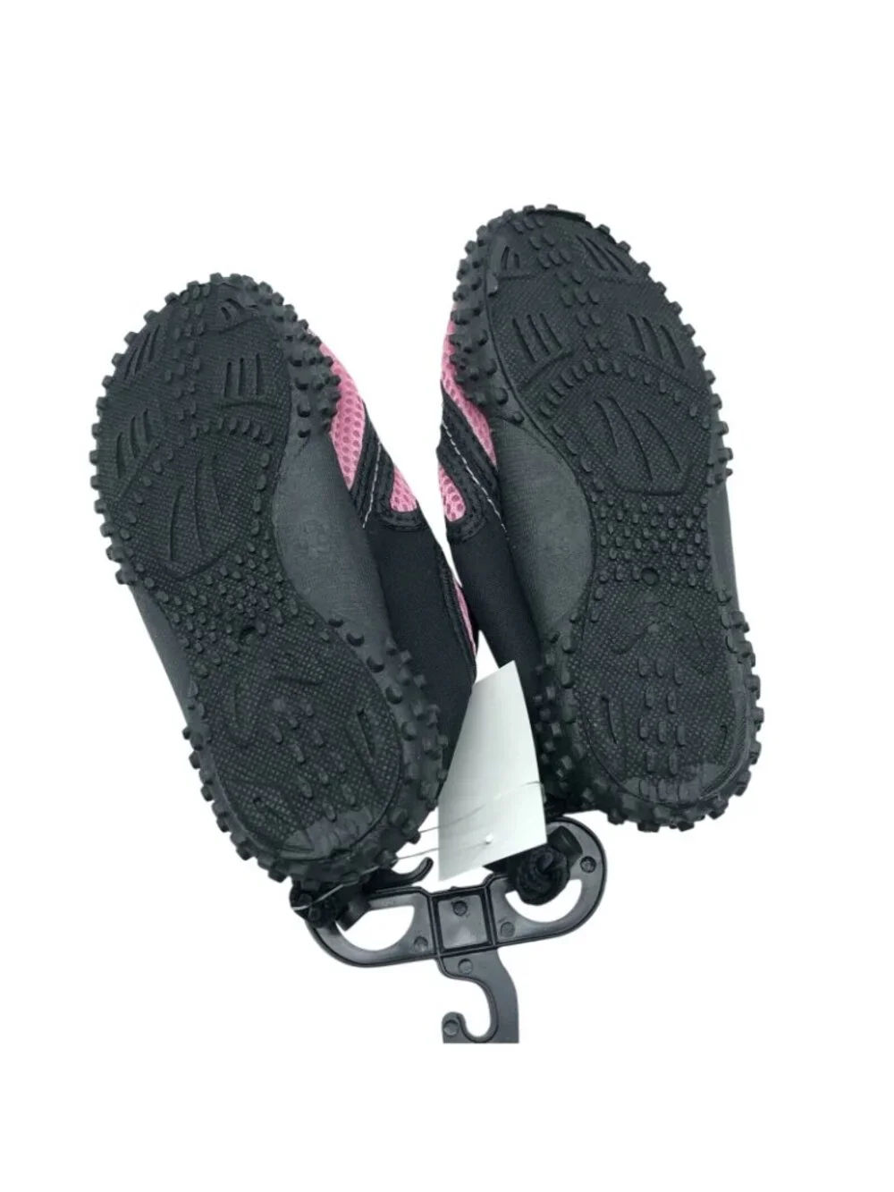 Easy USA Girls Water Shoes Slip On Mesh Fabric Drawstring Pink Black 2
